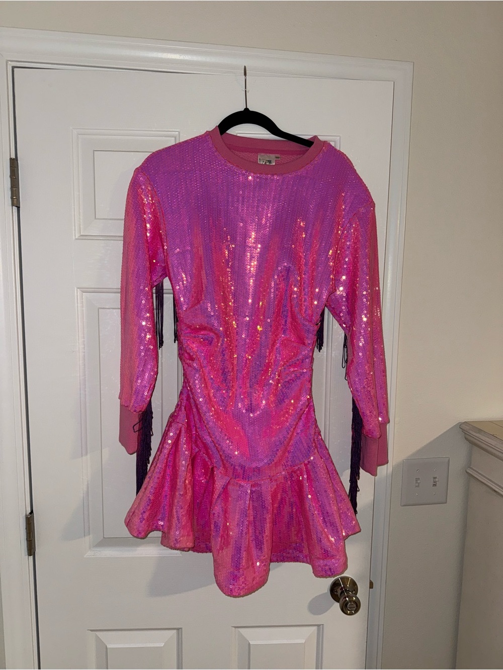 QUEEN OF SPARKLES Hot Pink Sequin Dress